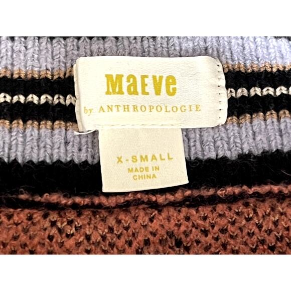 Maeve Anthropologie Sz XS Sweater Pencil Skirt Leopard Stretch Bodycon Boho - Picture 9 of 10